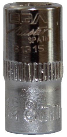 Головка шестигранная 8 мм 1/4" Ega Master