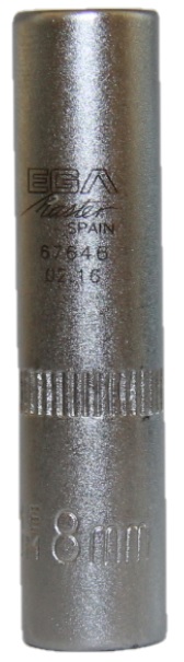 Головка шестигранная удлиненная 8 мм, 1/4" Ega Master