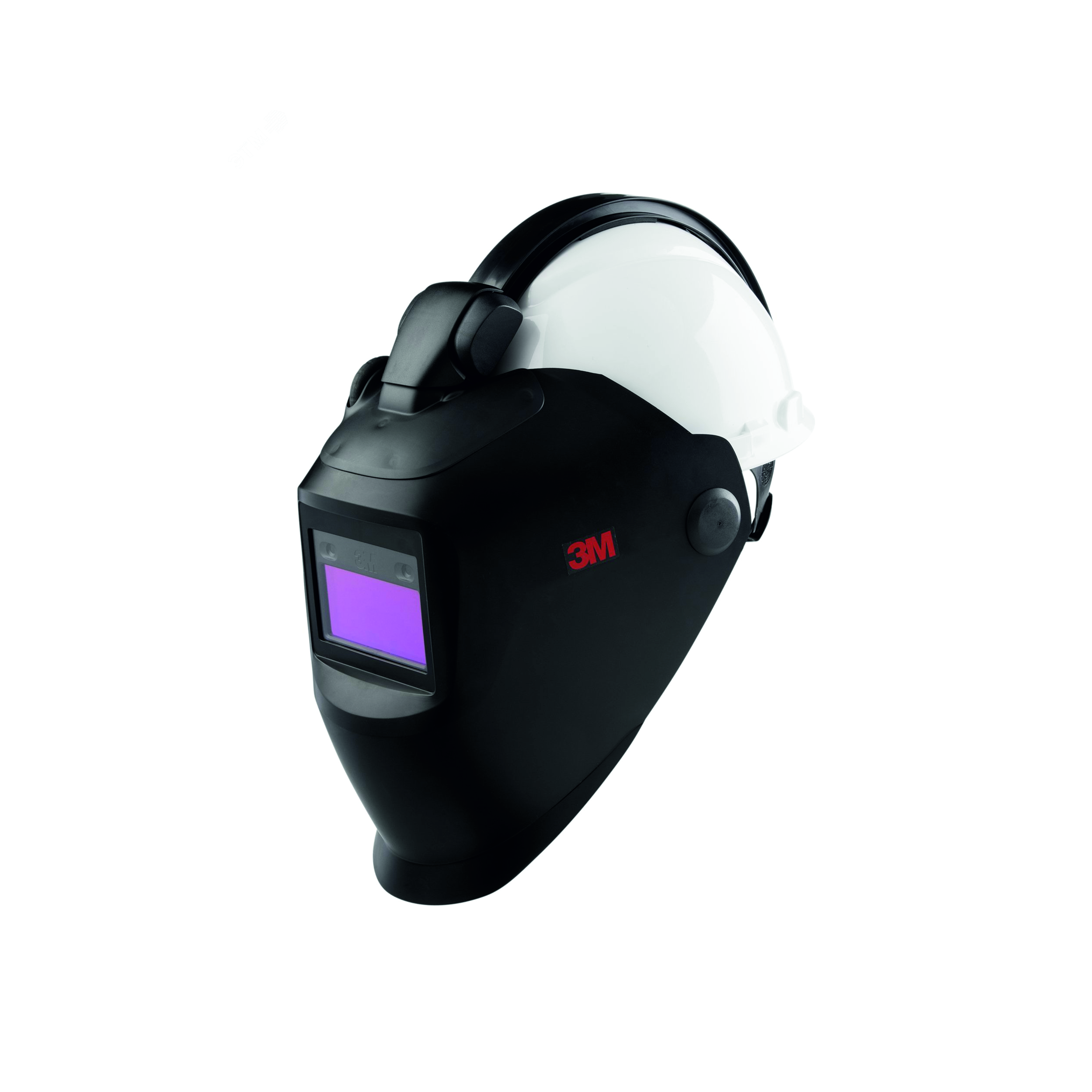 101106 Щиток защитный лицевой сварщика 3M 10V QR c рейкой, со светофильтром 10V и без каски