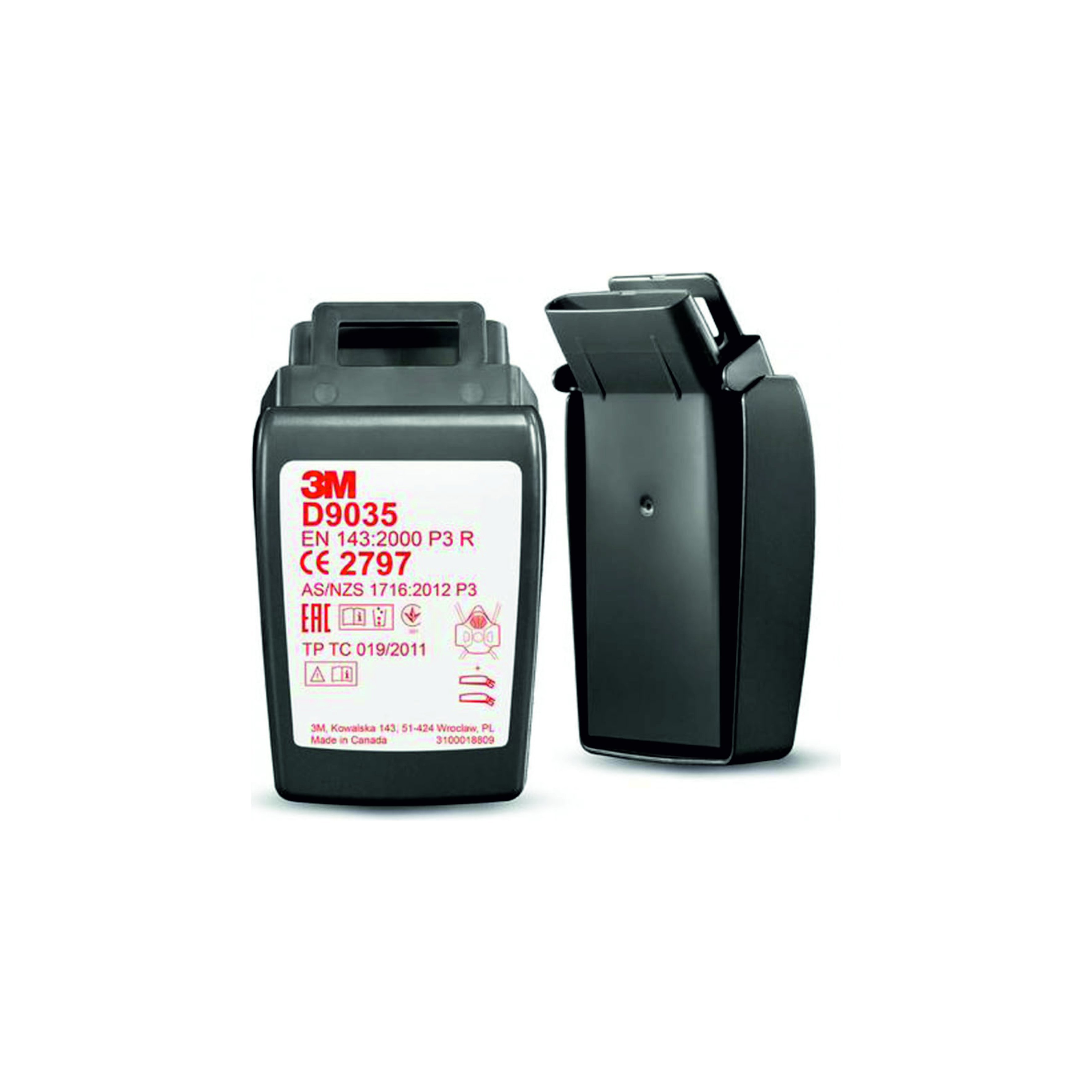 3M™ Secure Click™ D9035 Фильтр противоаэрозольный, класс защиты P3 R, 40 упак/кор 1 УПАК - 2 ШТ