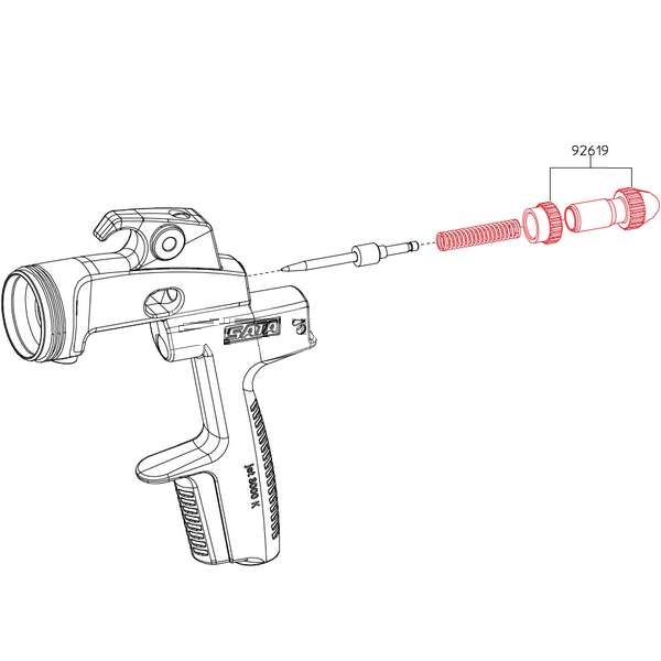 Регулятор подачи материала с контрагайкой Sata